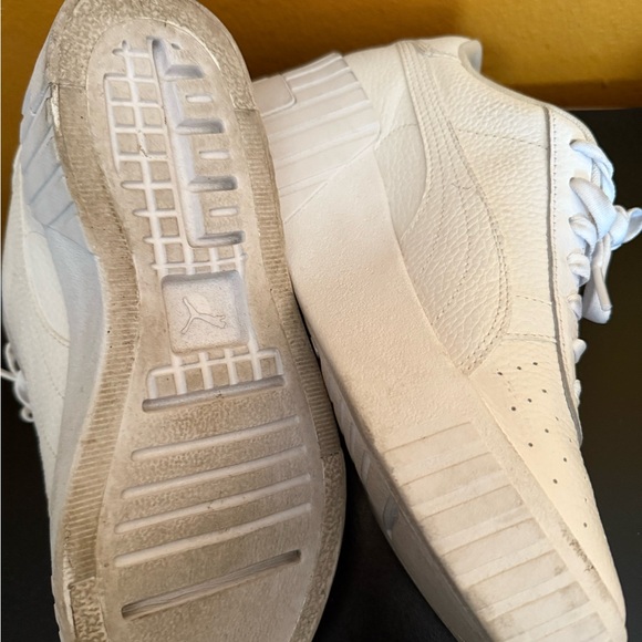 PUMA White 8.5 White Sneakers - gently worn - Picture 2 of 5